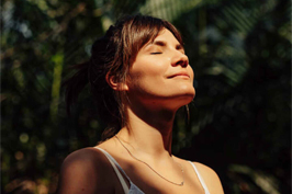 A woman enjoying the sunshine